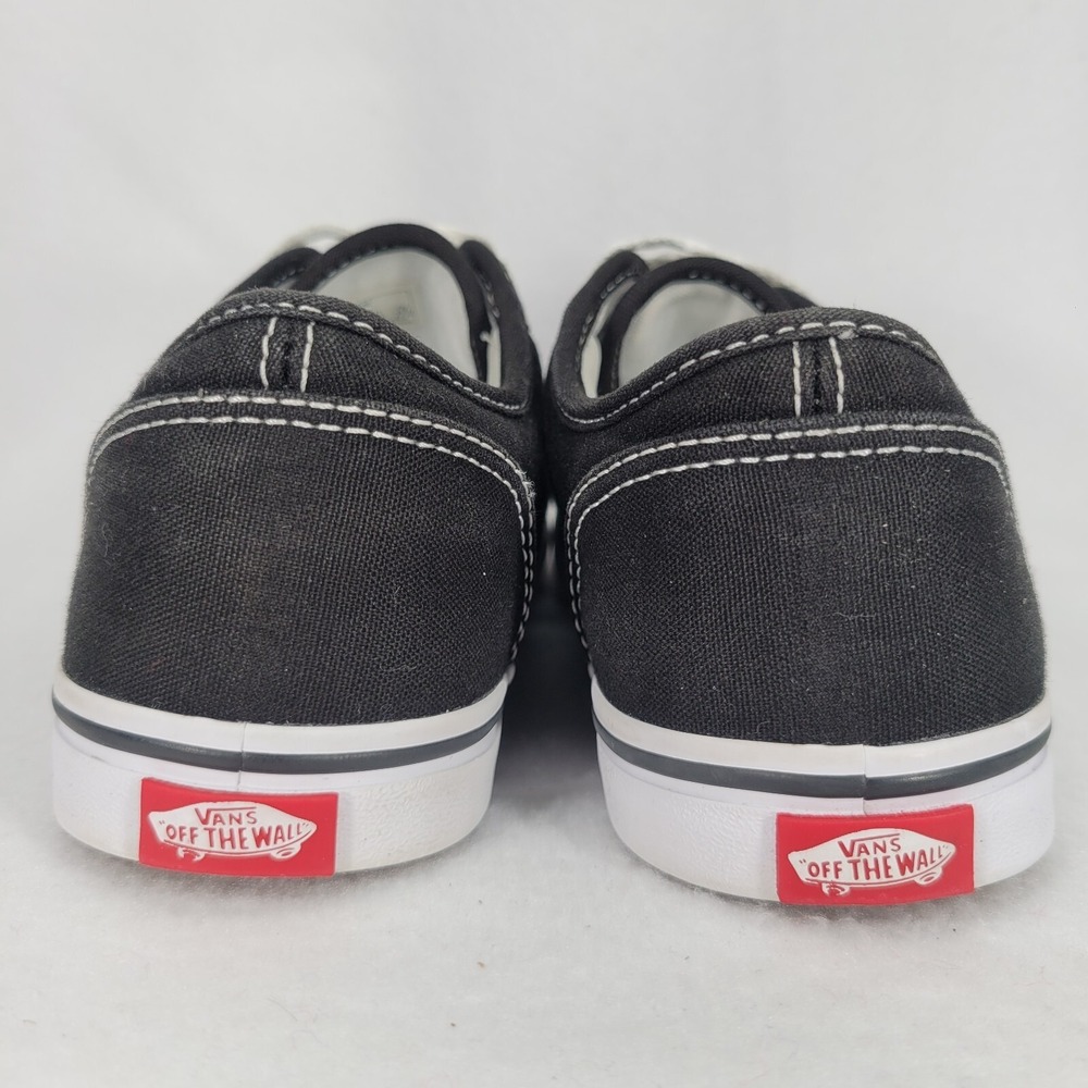 Vans Shoes Womens 6.5 Black White Low Top Lace Up Skate Sneakers Canvas Classic - Picture 7 of 9